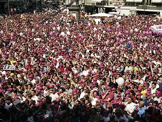 Reception for the Team Telekom, in Bonn, following the 1997 Tour de France.